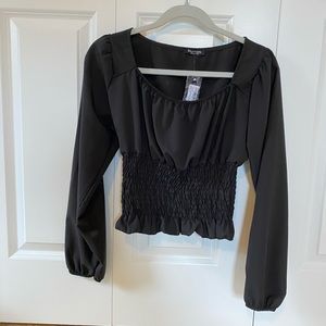 Nasty gal black square neck top